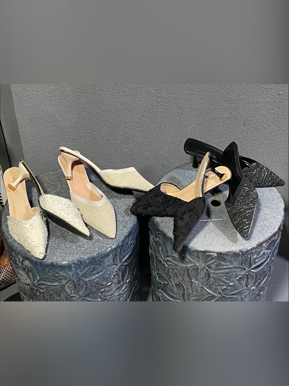 Women’s Pointed kitten Heels - 4 pair
